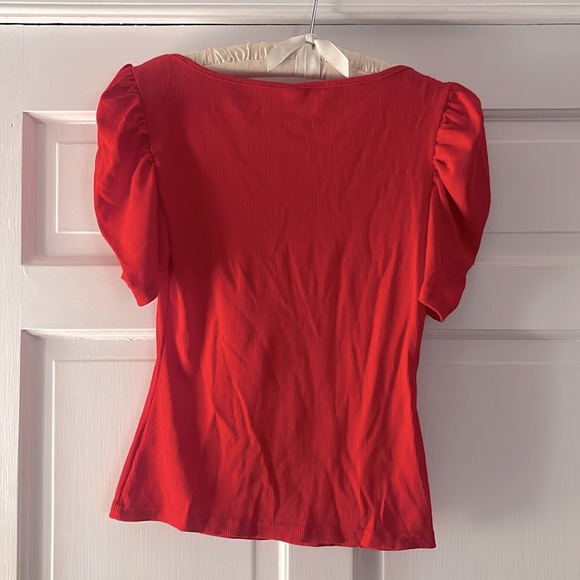 Red square neck Top - Picture 2 of 4